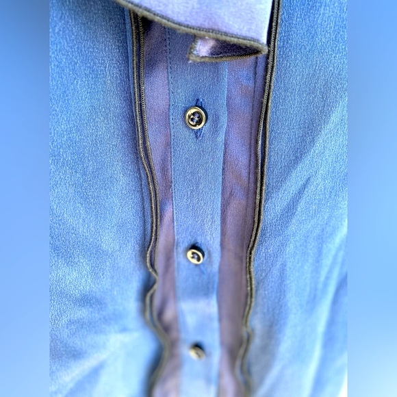 Stunning Navy Bow Blouse in Classic Navy Blue - Picture 5 of 8